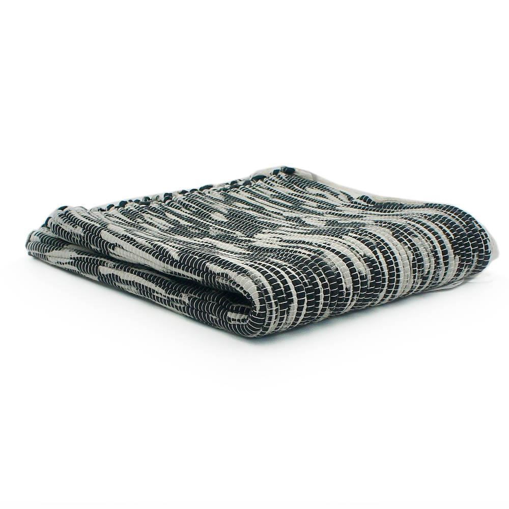 Teppich Baumwolle 100x50 Schwarz und Grau