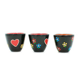 Painted and varnished clay vase