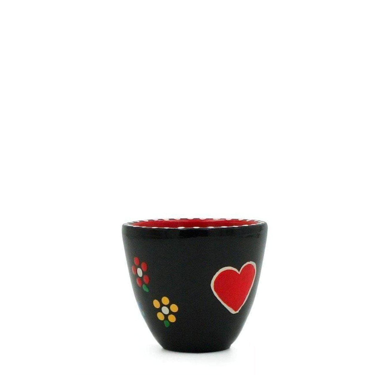 Painted and varnished clay vase