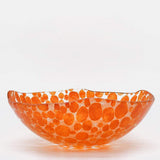 Vase en verre de Marinha Grande I Artisanat portugais Saladier en verre orange