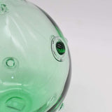 Vase en verre de Marinha Grande I Artisanat portugais Vase en verre soufflé "Donuts" - Vert