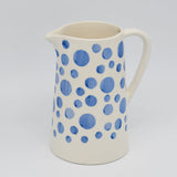 Vase unique en céramique Bleue cobalt Carafe à pois en céramique - Bleue
