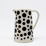 Vase unique en céramique Bleue cobalt Carafe à pois en céramique - Noire