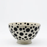 Vase unique en céramique Bleue cobalt Saladier à pois en céramique - Noir